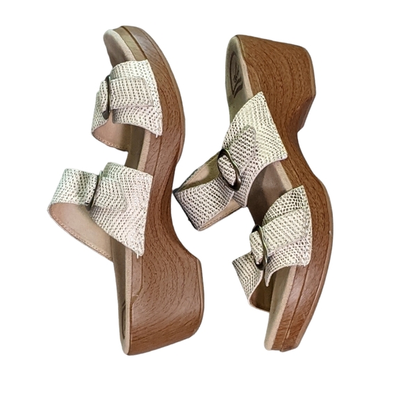 Dansko Sophie platform slip on adjustable buckle open toad wedge size 41/10.5-11 - Picture 5 of 11